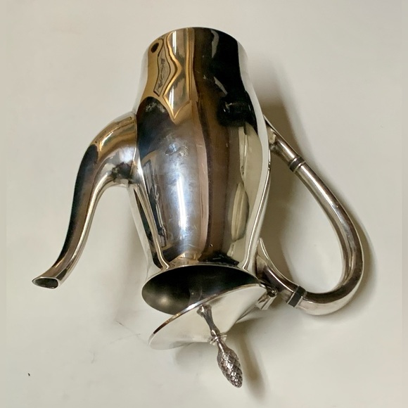 Mid Century Vintage Gorham Silver Paul Revere Pineapple Finial Coffee Pot Carafe - Picture 12 of 16